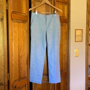 Blue and white trousers